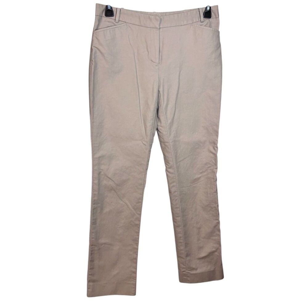 Brooks Brothers Lucia Fit Taupe Cotton Stretch Pants Women's Size 6